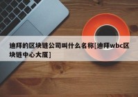 迪拜的区块链公司叫什么名称[迪拜wbc区块链中心大厦]