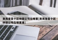 青海省首个区块链公司在哪里[青海省首个区块链公司在哪里建]